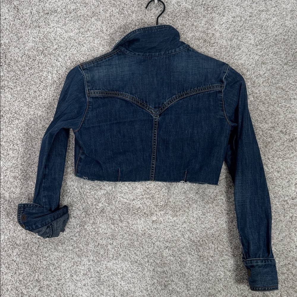 Earl Jean Cropped Lightweight Jean Jacket - Small - Picture 7 of 9